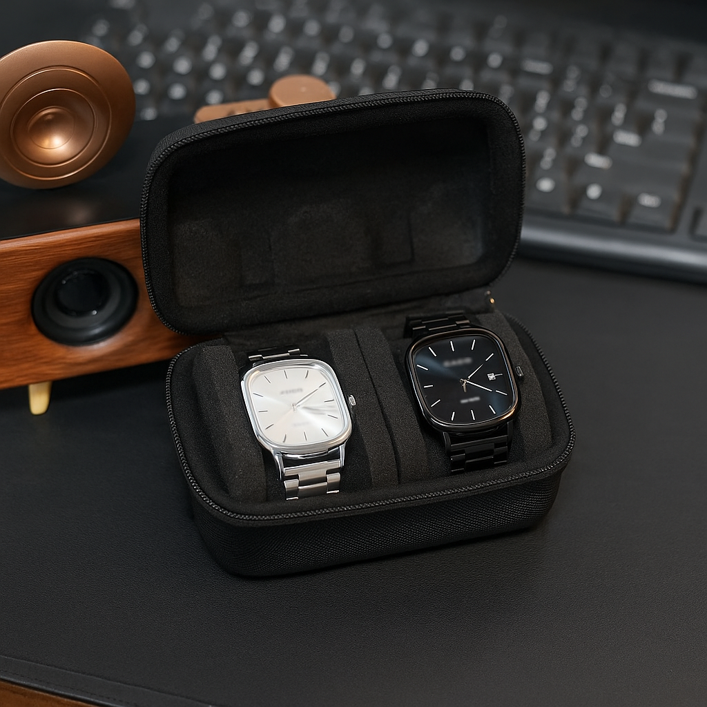 Watch Holder with 2 Slot Black